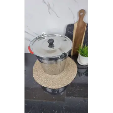 B005-8L Ведро с крышкой 8,0л пластиковая ручка нерж.сталь ᐉ B005-8L - - класная цена в ProPosud 2