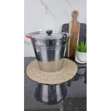 B005-8L Ведро с крышкой 8,0л пластиковая ручка нерж.сталь ᐉ B005-8L - - класная цена в ProPosud