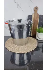 B005-10L Відро з кришкою 10л пластикова ручка нерж.сталь ᐉ B005-10L - - класна ціна в ProPosud