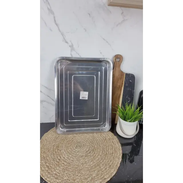 B004-40 Противень прямоугольный 40*30*4см нерж.сталь ᐉ B004-40 - - класная цена в ProPosud