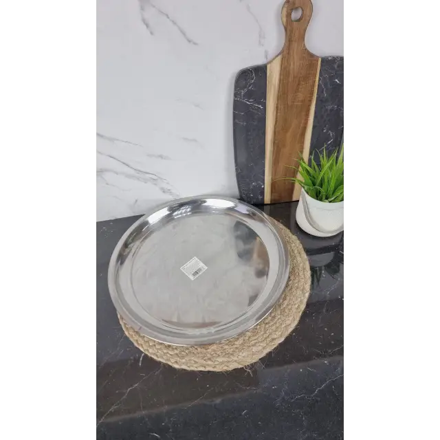 B002-35 Поднос круглый 35см нерж.сталь ᐉ B002-35 - - класная цена в ProPosud