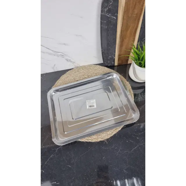 B003-36 Поднос прямоугольный 36*27*2см нерж.сталь ᐉ B003-36 - - класная цена в ProPosud