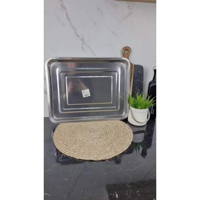 B003-45 Поднос прямоугольный 45*35*2см нерж.сталь ᐉ B003-45 - - класная цена в ProPosud