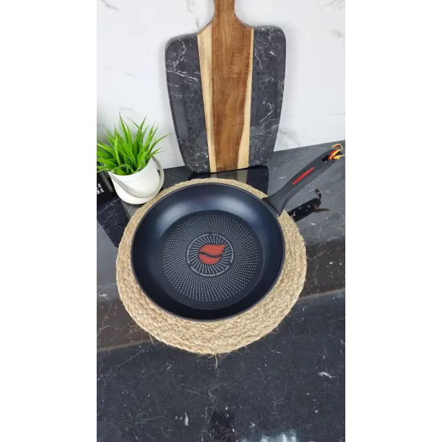 QD-F-T-0324 Сковорода 24см антипр.покрытие термоиндикатор Мрамор