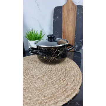 700 A Кастрюля глубокая 2,1л d-16см Черный Мрамор