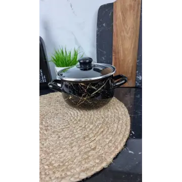 700 A Кастрюля глубокая 2,1л d-16см Черный Мрамор 2