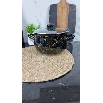 700 A Кастрюля глубокая 3,1л d-18см Черный Мрамор 2