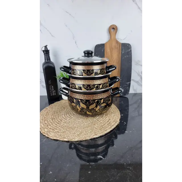 553 A Набор кастрюль 3-пр. стк/кр. Версаль