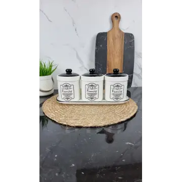 ZFC 048C PF Набор 3-пр. керам. банок д/сип. 500мл на подст. Париж