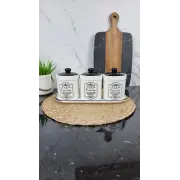 ZFC 048C PF Набор 3-пр. керам. банок д/сип. 500мл на подст. Париж