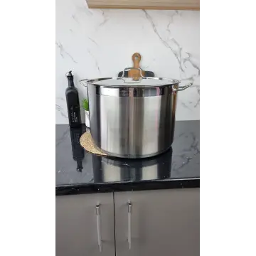 ZB-38 Кастрюля цилиндрическая 30л нерж.сталь нерж.крышка ᐉ ZB-38 - - класная цена в ProPosud