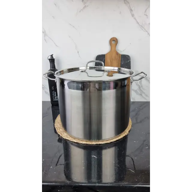 ZB-30 Кастрюля цилиндрическая 16л нерж.сталь нерж.крышка ᐉ ZB-30 - - класная цена в ProPosud