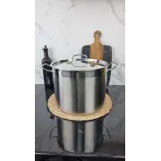 ZB-28 Кастрюля цилиндрическая 13л нерж.сталь нерж.крышка ᐉ ZB-28 - - класная цена в ProPosud