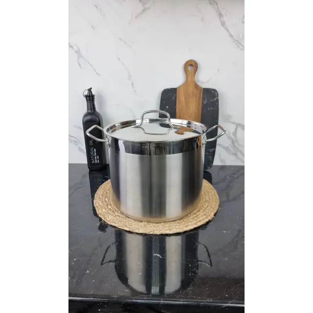 ZB-26 Кастрюля цилиндрическая 11л нерж.сталь нерж.крышка ᐉ ZB-26 - - класная цена в ProPosud