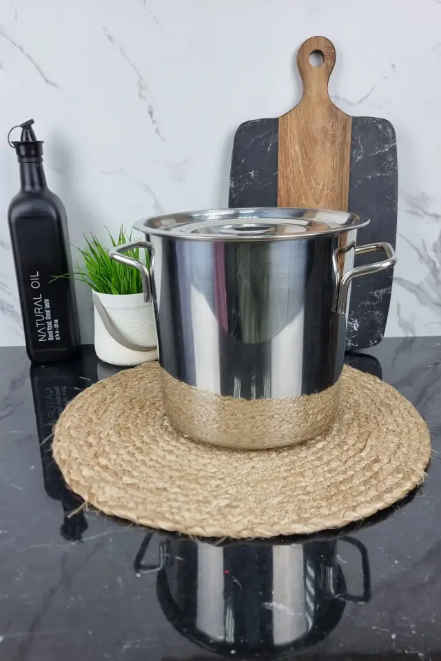 B008-6 Каструля 6,0л нерж.сталь нерж.кришка ᐉ B008-6 - - класна ціна в ProPosud