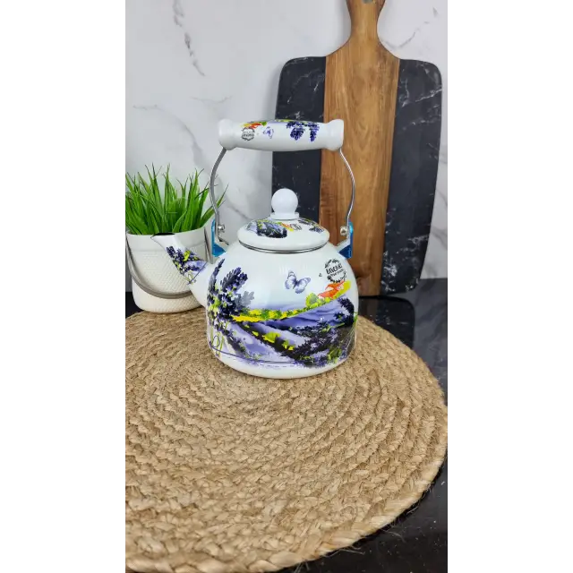 3W Чайник 2,0л керамическая ручка Лаванда