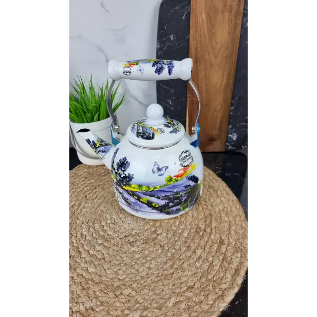 3W Чайник 2,0л керамическая ручка Лаванда