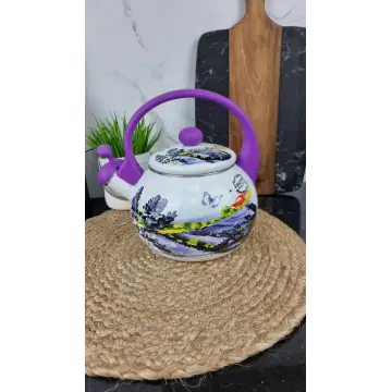 3W Чайник 2,2л зі свистком пластикова ручка Лаванда