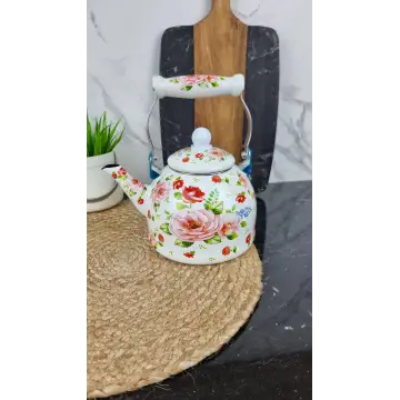 11W Чайник 2,0л керамічна ручка Троянда