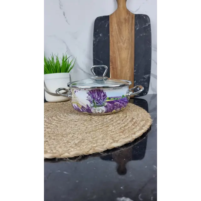 16707 Кастрюля мелкая 1,5л d-16см Лаванда