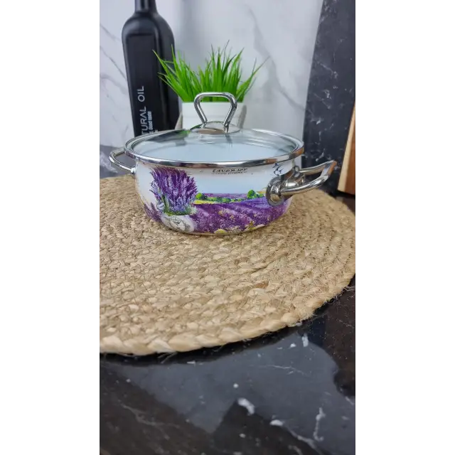 16707 Кастрюля мелкая 1,5л d-16см Лаванда