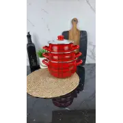 2997 Набор кастрюль 3-пр. стк/кр. Шотландка