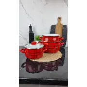 2997 Набор кастрюль 3-пр. стк/кр. Шотландка