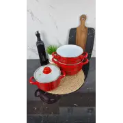 2997 Набор кастрюль 3-пр. стк/кр. Шотландка