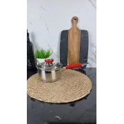 ZB-1,3 CSR Ковш 1,3л нерж.сталь стекл.крышка RED ᐉ ZB-1,3 CSR - - класная цена в ProPosud