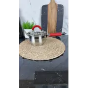 ZB-1,3 RR Ковш 1,3л нерж.сталь стекл.крышка RED ᐉ ZB-1,3 RR - - класная цена в ProPosud