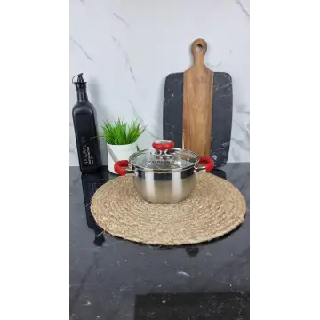 ZB-1,9 CR Кастрюля сферическая 1,9л нерж.сталь стекл.крышка RED ᐉ ZB-1,9 CR - - класная цена в ProPosud