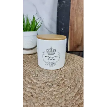 ZFC 465 CR Банка керам. 450мл дерев. кришкою Корона ᐉ ZFC 465 CR - - класная цена в ProPosud