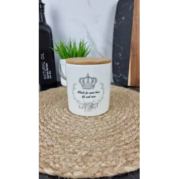 ZFA 982 CR Банка керам. 650мл дерев. кришкою Корона ᐉ ZFA 982 CR - - класная цена в ProPosud