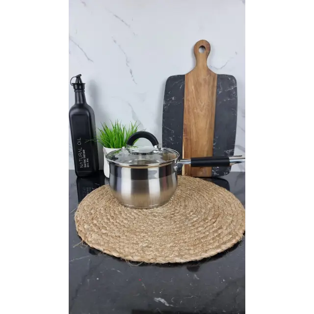 ZB-2 BB Ковш 2,0л нерж.сталь стекл.крышка BLACK ᐉ ZB-2 BB - - класная цена в ProPosud