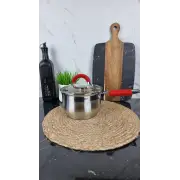 ZB-2 RR Ковш 2,0л нерж.сталь стекл.крышка RED ᐉ ZB-2 RR - - класная цена в ProPosud