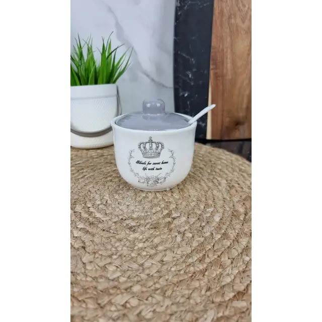 ZFC 045 CR Цукорниця керам. з ложкою 350мл Корона ᐉ ZFC 045 CR - - класная цена в ProPosud