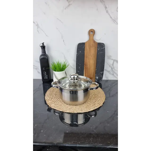 ZB-2,6 C Кастрюля сферическая 2,6л нерж.сталь стекл.крышка ᐉ ZB-2,6 С - - класная цена в ProPosud