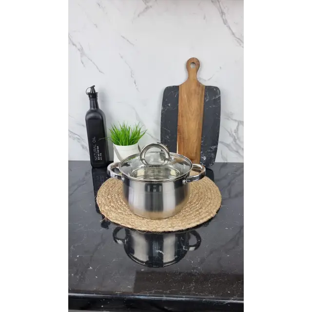 ZB-3 S Кастрюля сферическая 3,0л нерж.сталь стекл.крышка ᐉ ZB-3 S - - класная цена в ProPosud