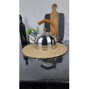 ZB-004/3 Чайник 3,0л со свистком нерж.сталь ручка коричневый бакелит ᐉ ZB-004/3 - - класная цена в ProPosud