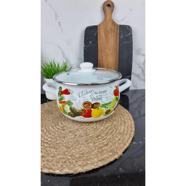 4197 A Кастрюля глубокая 4,0л d-20см Овощное ассорти