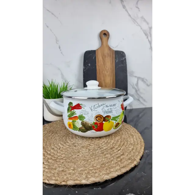 4197 A Кастрюля глубокая 4,0л d-20см Овощное ассорти