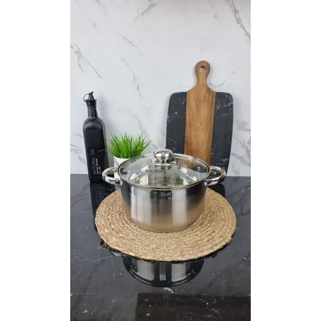 ZB-4,7 C Кастрюля сферическая 4,7л нерж.сталь стекл.крышка ᐉ ZB-4,7 C - - класная цена в ProPosud