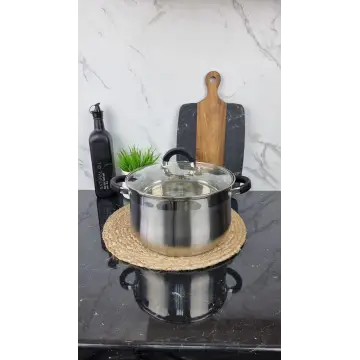 ZB-6 B Кастрюля сферическая 6,0л нерж.сталь стекл.крышка BLACK ᐉ ZB-6 B - - класная цена в ProPosud