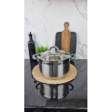 ZB-6 G Кастрюля сферическая 6,0л нерж.сталь стекл.крышка GREY ᐉ ZB-6 G - - класная цена в ProPosud