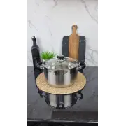 ZB-6,1 CB Кастрюля сферическая 6,1л нерж.сталь стекл.крышка BLACK ᐉ ZB-6,1 CB - - класная цена в ProPosud