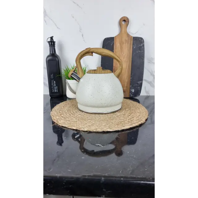 ZB-15/3 Чайник 3,0л зі свистком нерж.сталь коричнева ручка бакеліт ᐉ ZB-15/3 - - класна ціна в ProPosud