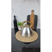 ZB-30/3 Чайник 3,0л со свистком нерж.сталь коричневая ручка ᐉ ZB-30/3 - - класная цена в ProPosud