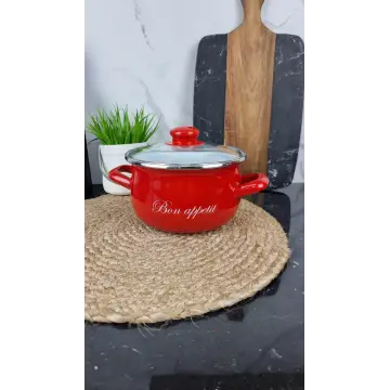 2234 С Кастрюля глубокая 2,1л d-16см Bon appetit красный