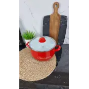 2234 С Кастрюля глубокая 4,0л d-20см Bon appetit красный