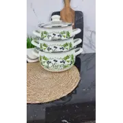 567 A Набор кастрюль 3-пр. стекл/кр. Греческая оливка ᐉ 567 A - - класная цена в ProPosud